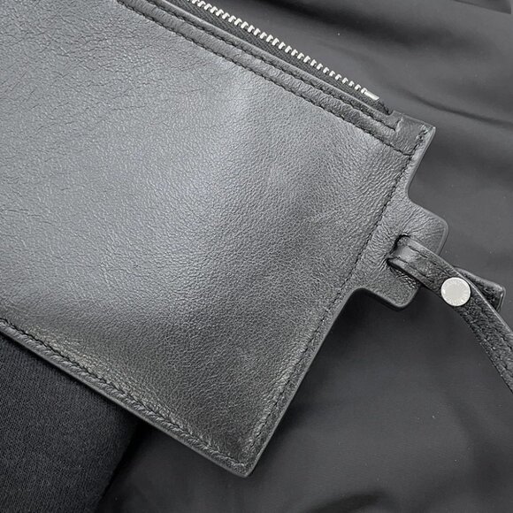 SAINT LAURENT PARIS Rive Gauche bucket bag Nylon/Leather Black 710261 - Picture 13 of 15